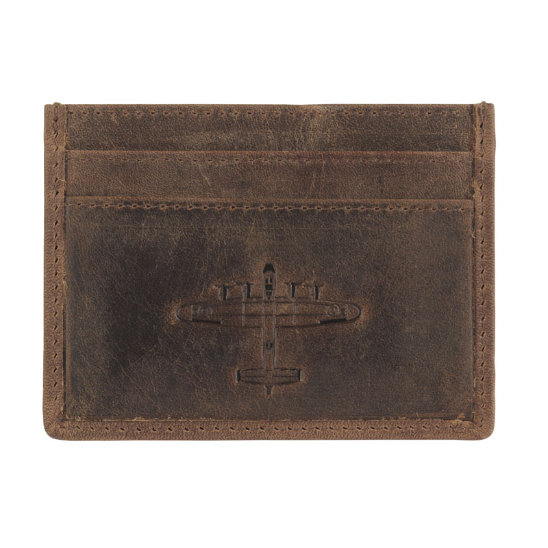 Lancaster leather card holder front main